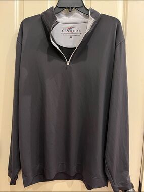 GENTLEAL Men's Dark Gray Quarter-Zip Pullover